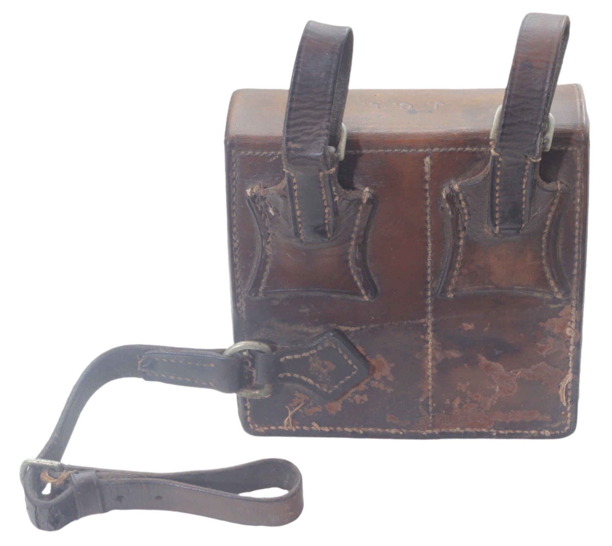 Vintage Hunting or Saddle Canteen with Flask and Sandwich Tin