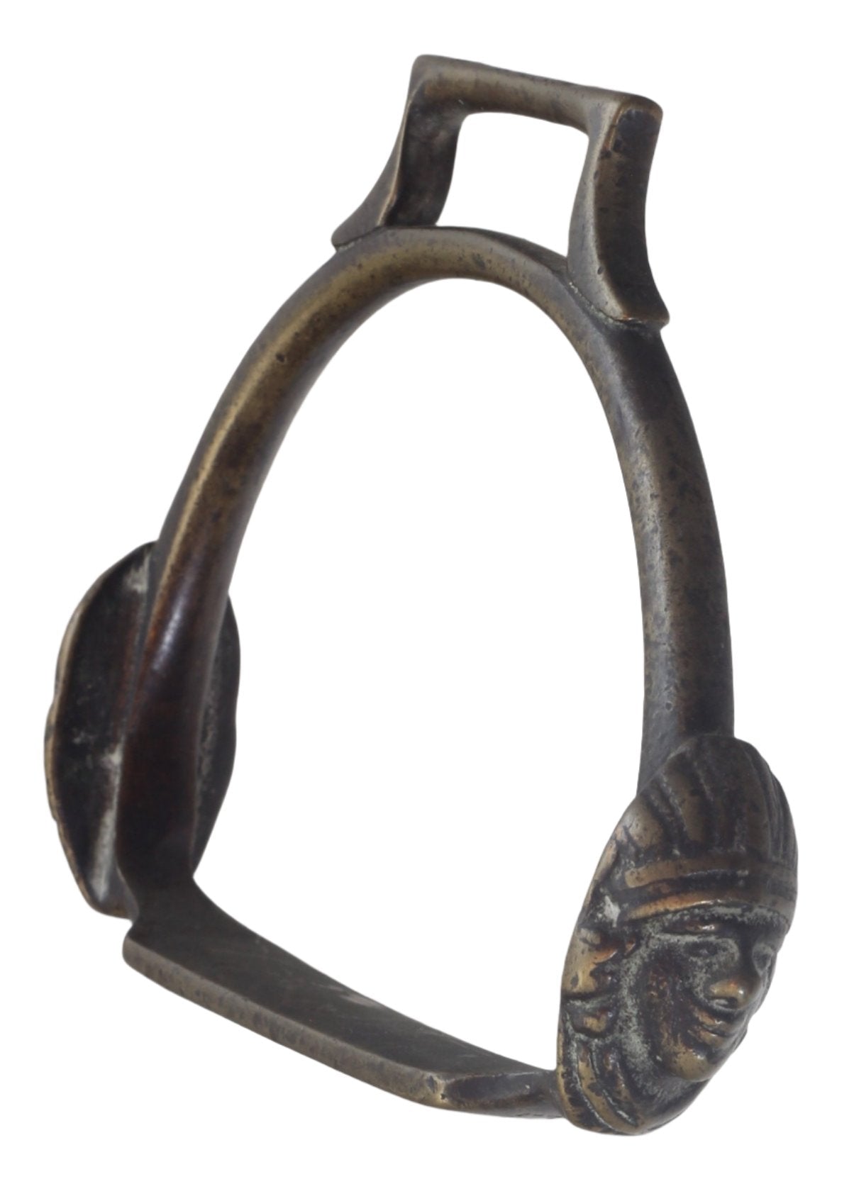 Small Brazilian  Stirrup with Warrior Masks