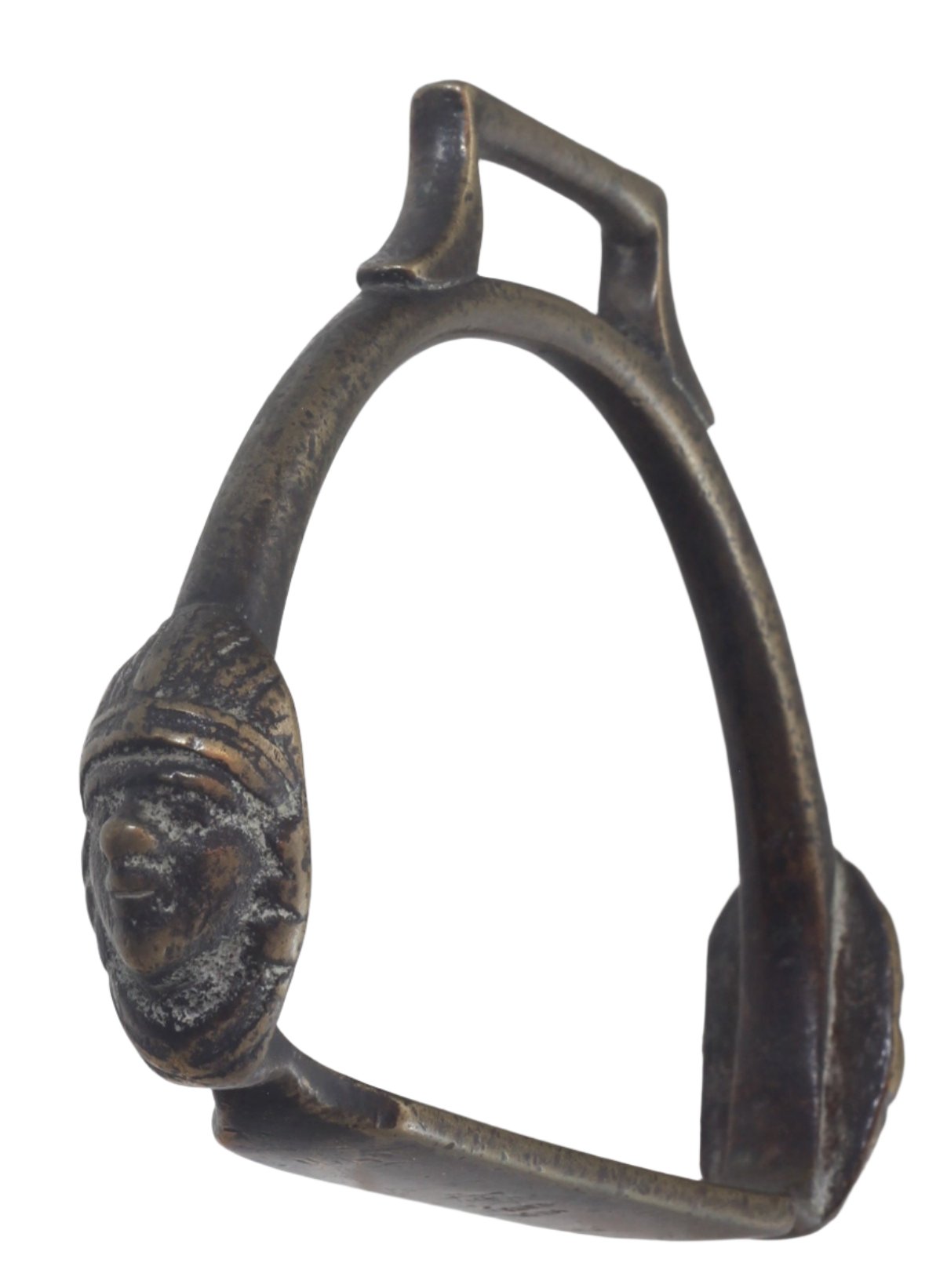 Small Brazilian  Stirrup with Warrior Masks