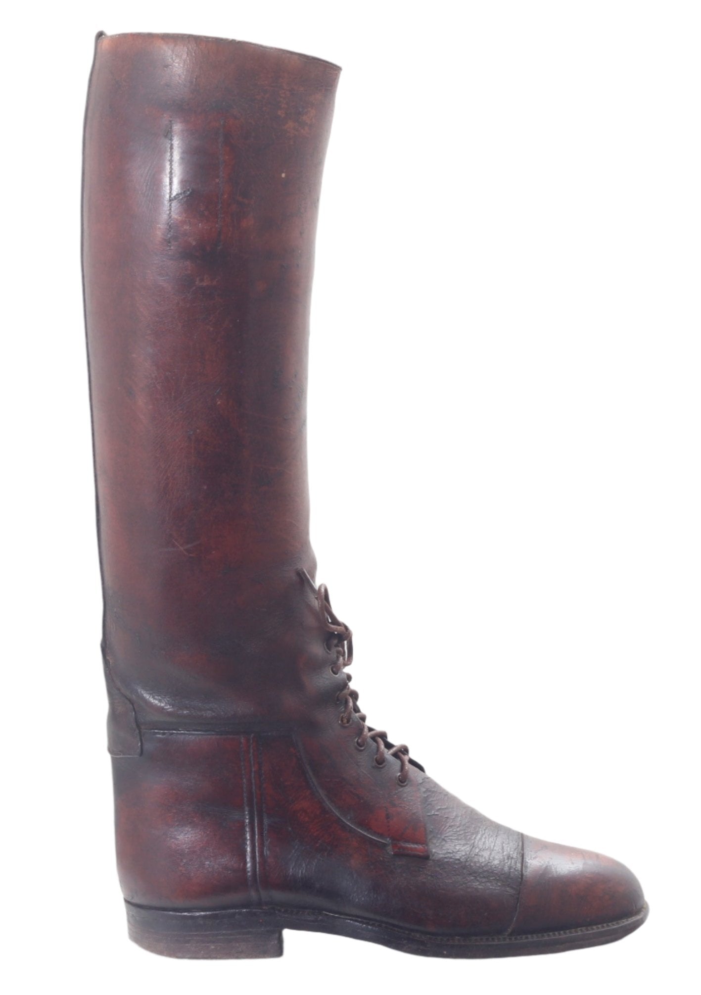 Antique Brown Leather Riding Boots