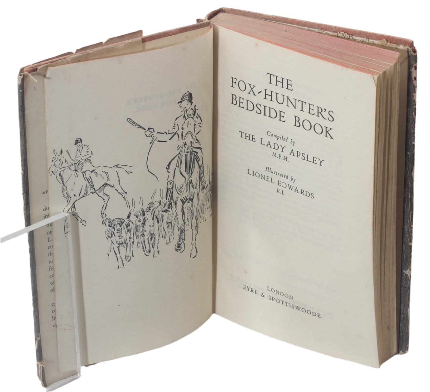 The Fox-Hunter's Bedside Book compiled by the Lady Apsley, Illus Lionel Edwards 1st Ed. 1949