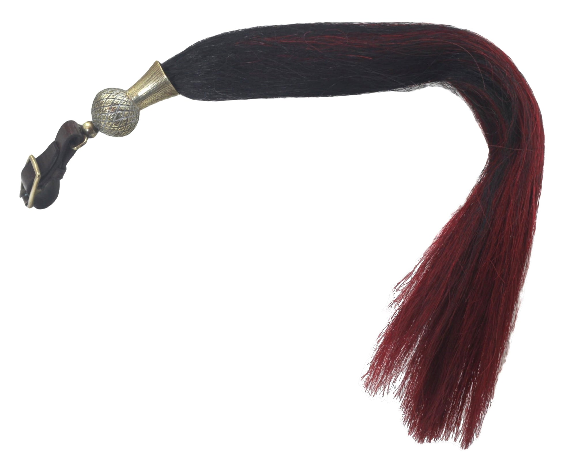 A Scarlet & Black Horse's Throat Plume or Beard for a Scottish Regiment