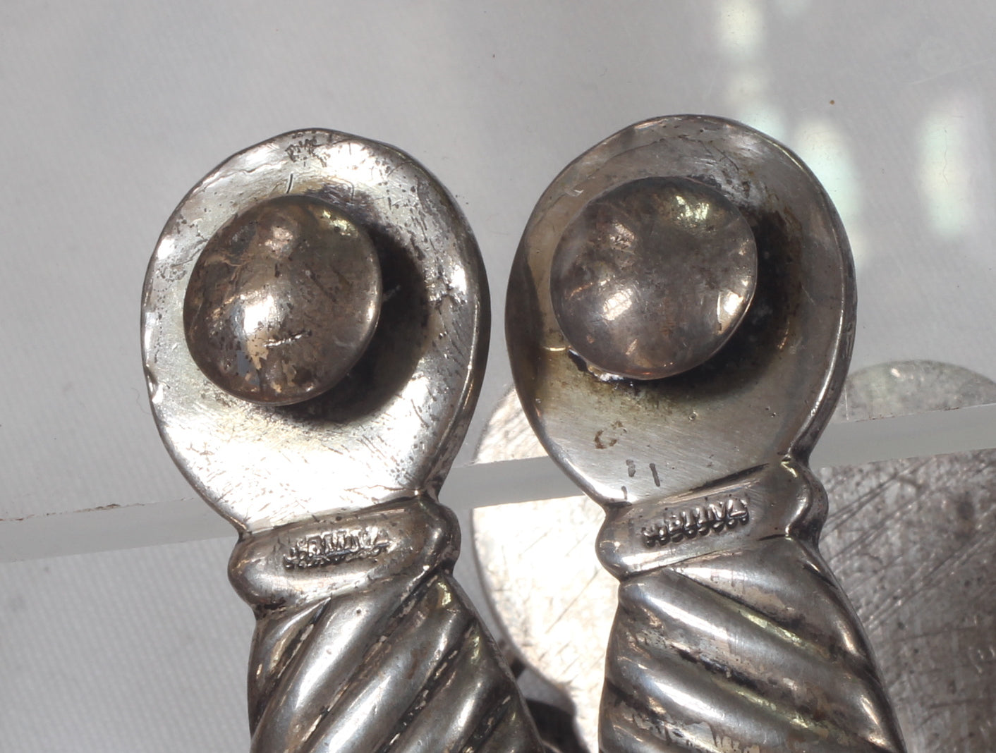 Pair of Antique Silver Spurs by Candido Silva