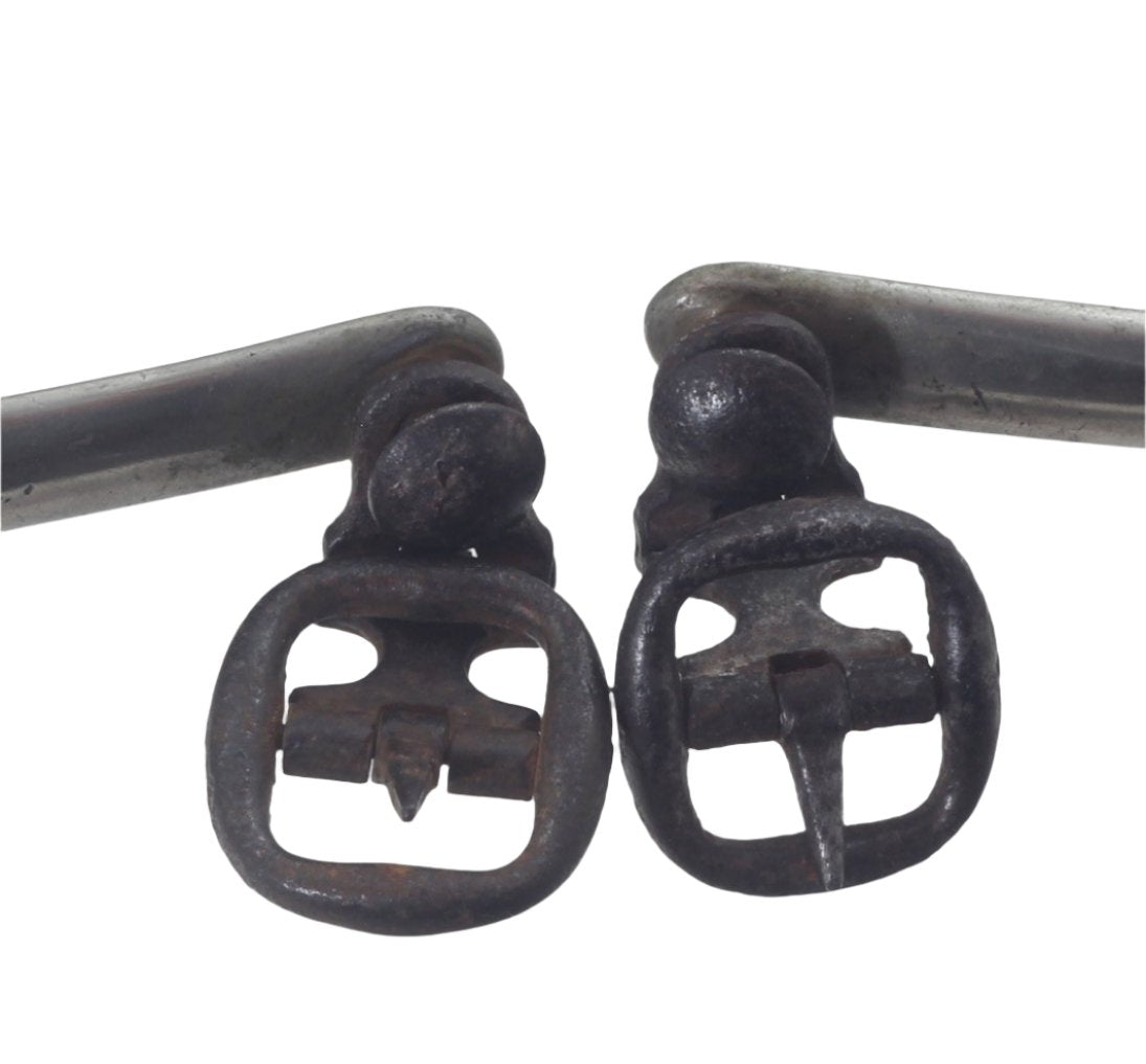 Pair of Nickel Military or Hunting Spurs by Smith, London