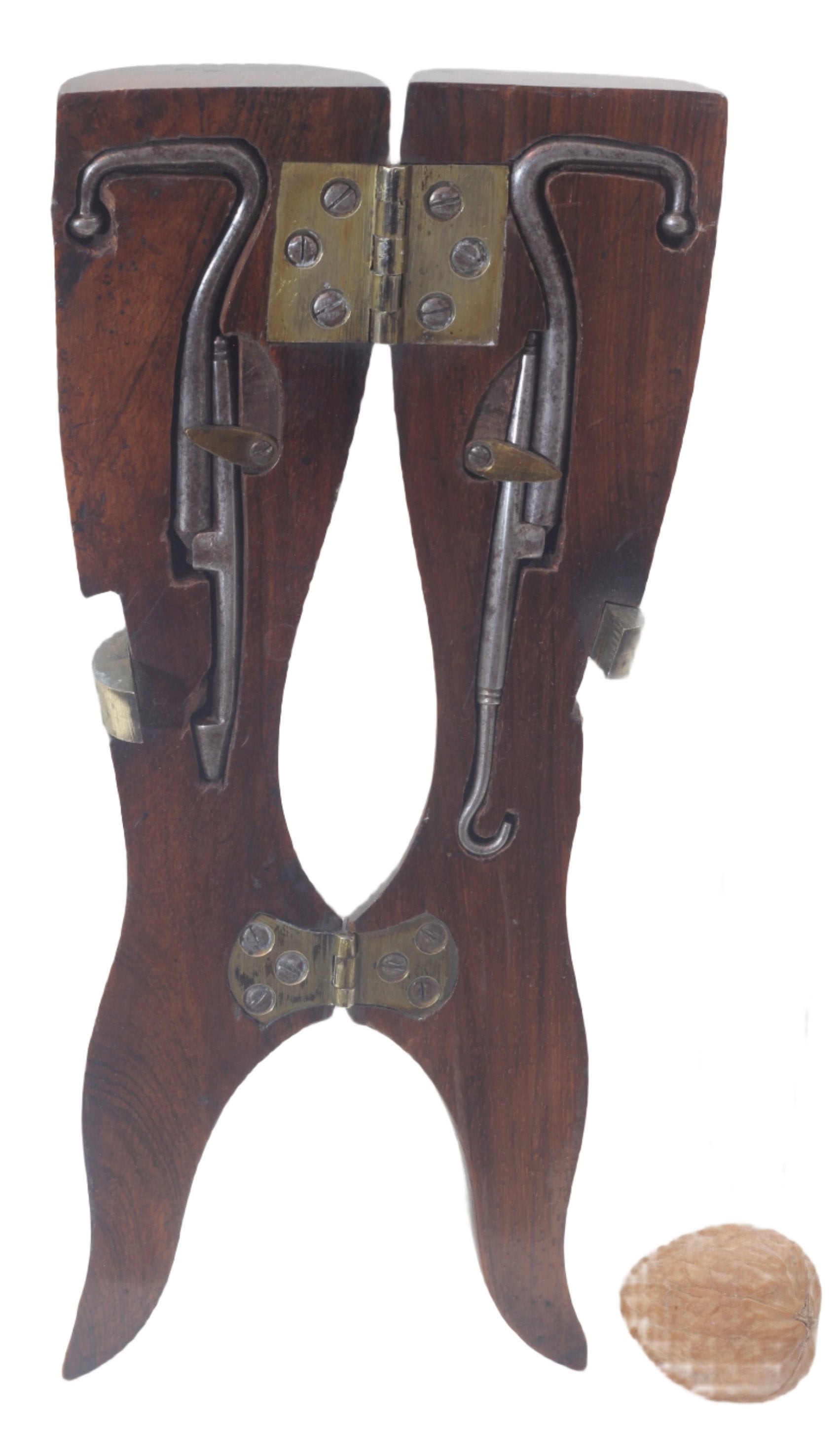 Antique Leg-Shaped  Folding Boot Jack with Boot Pulls