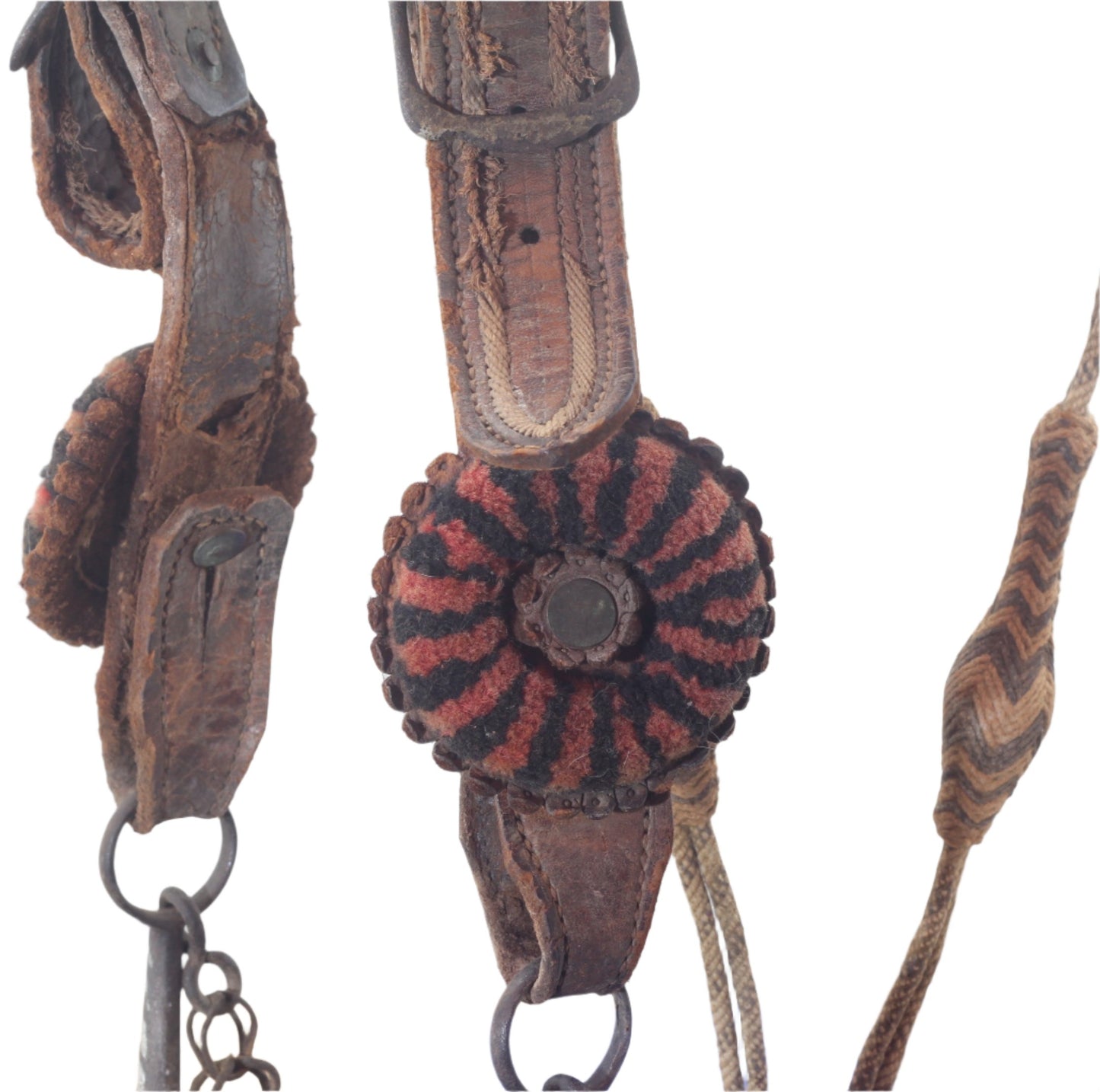 An Antique Mexican Bridle and Silver Decorated Bit