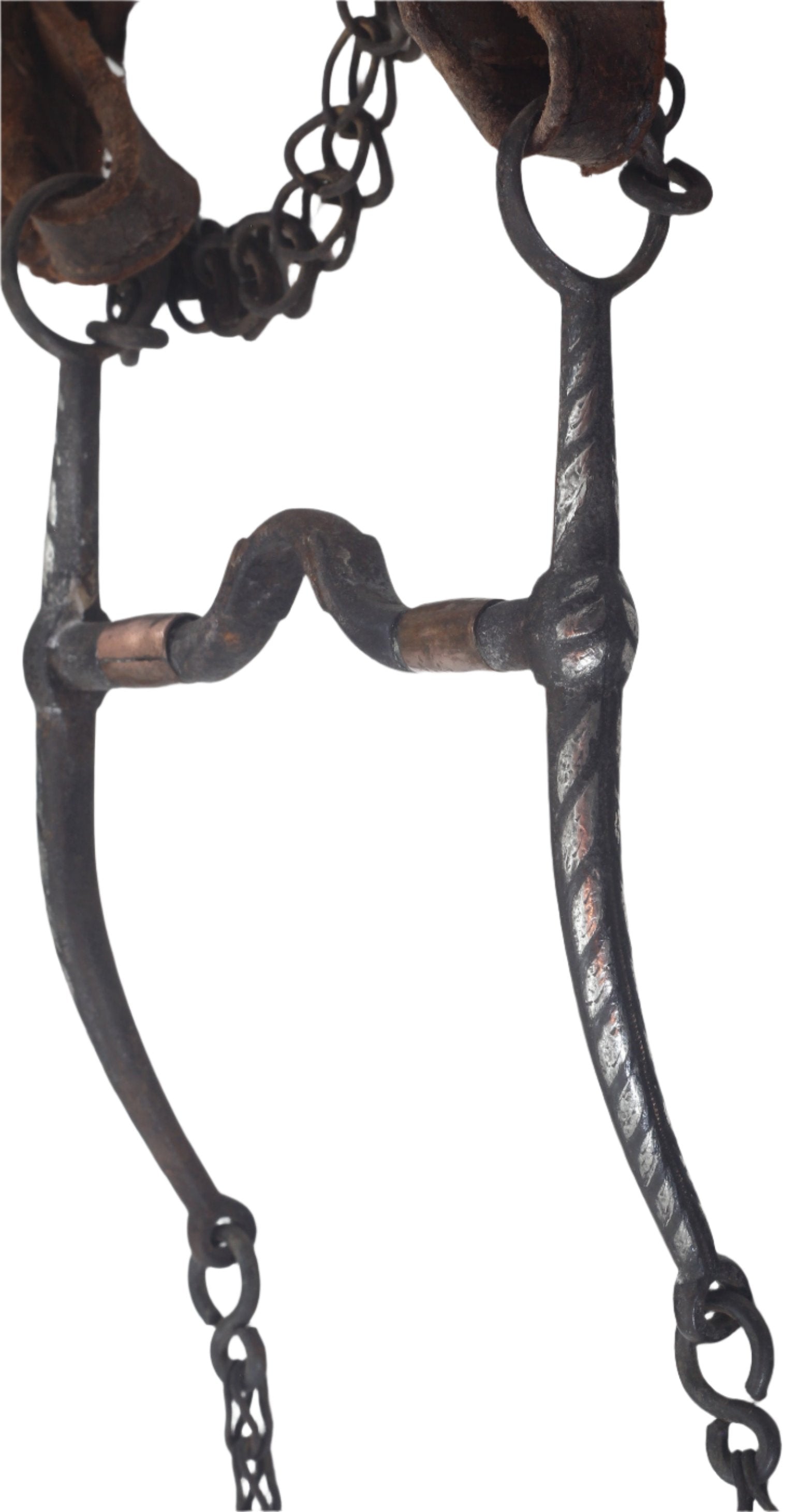 An Antique Mexican Bridle and Silver Decorated Bit