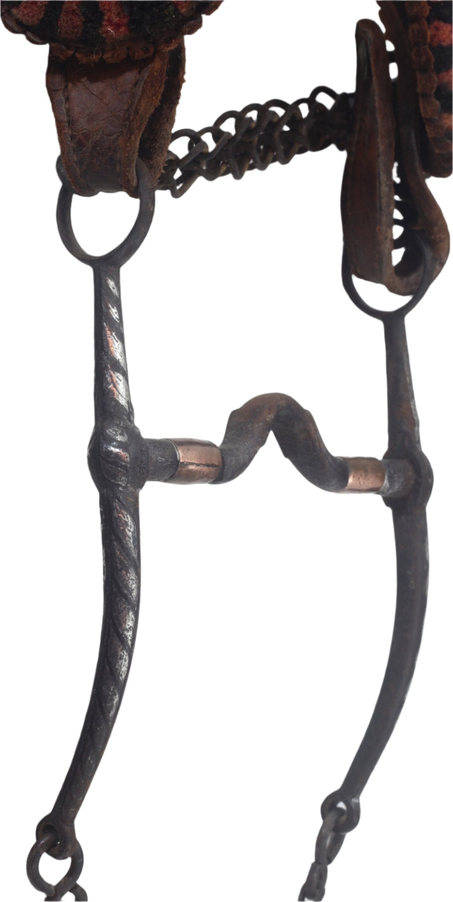 An Antique Mexican Bridle and Silver Decorated Bit