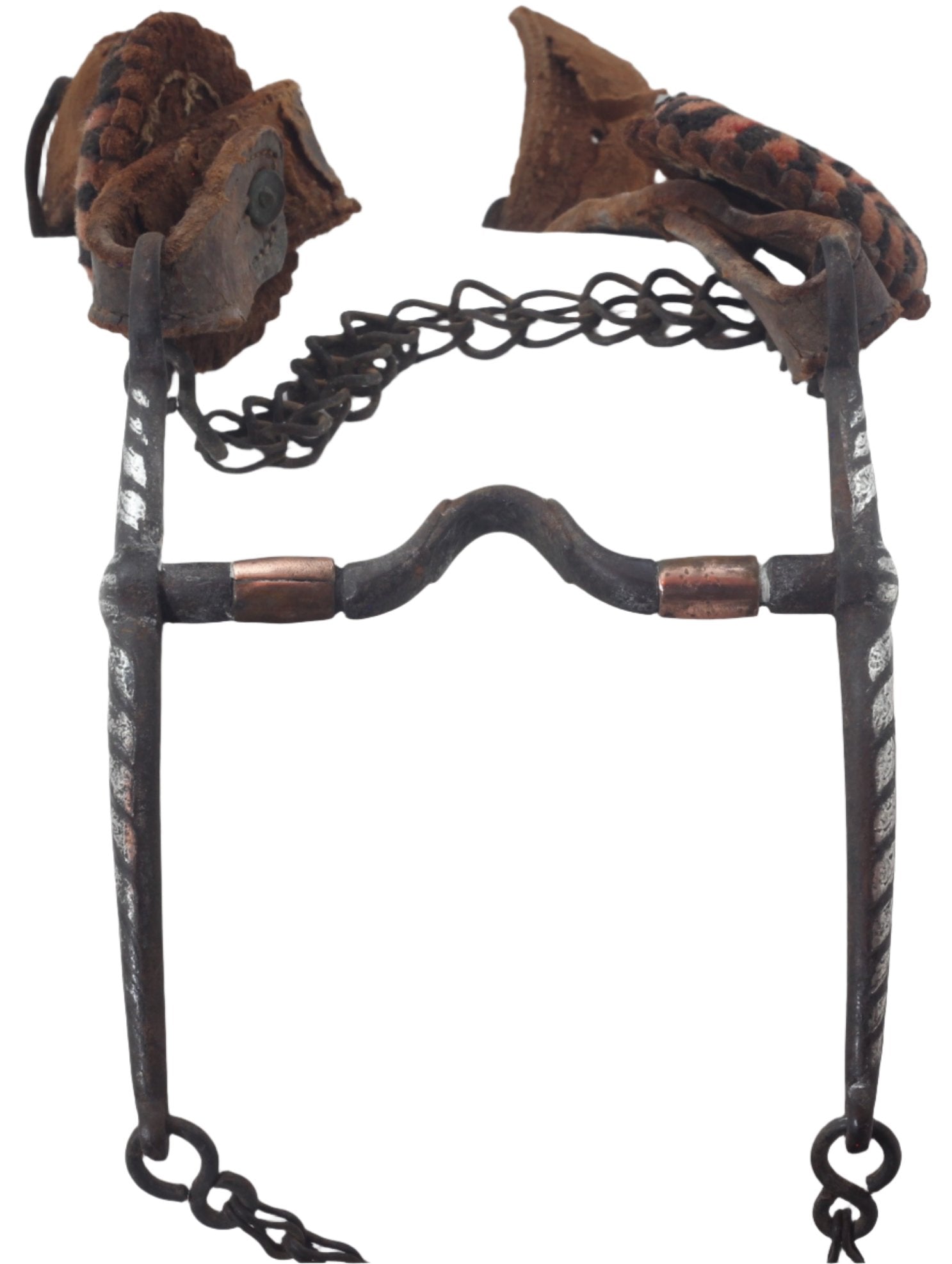 An Antique Mexican Bridle and Silver Decorated Bit