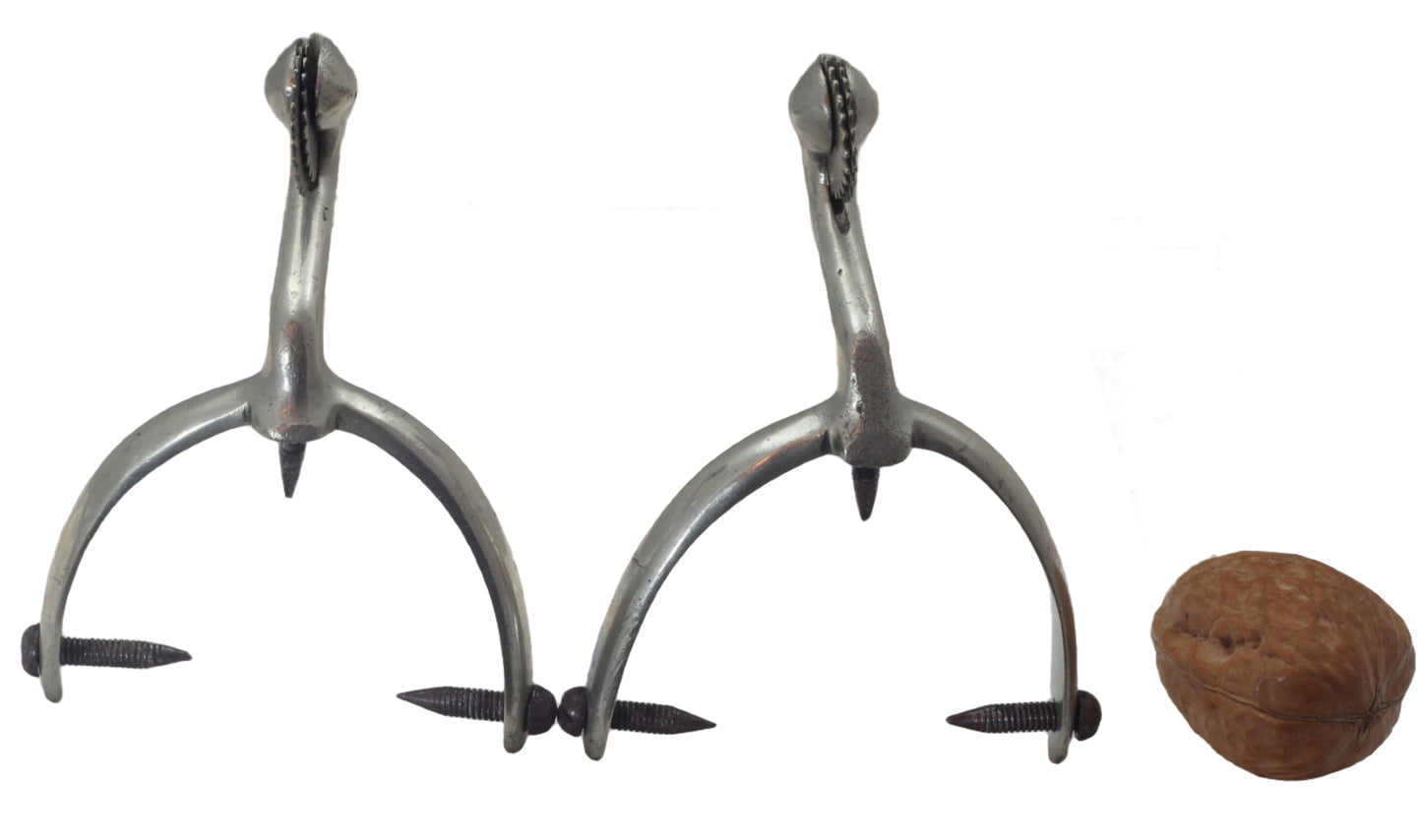 Pair of Military Swan Necked Fixed Spurs by Smith of Bristol 