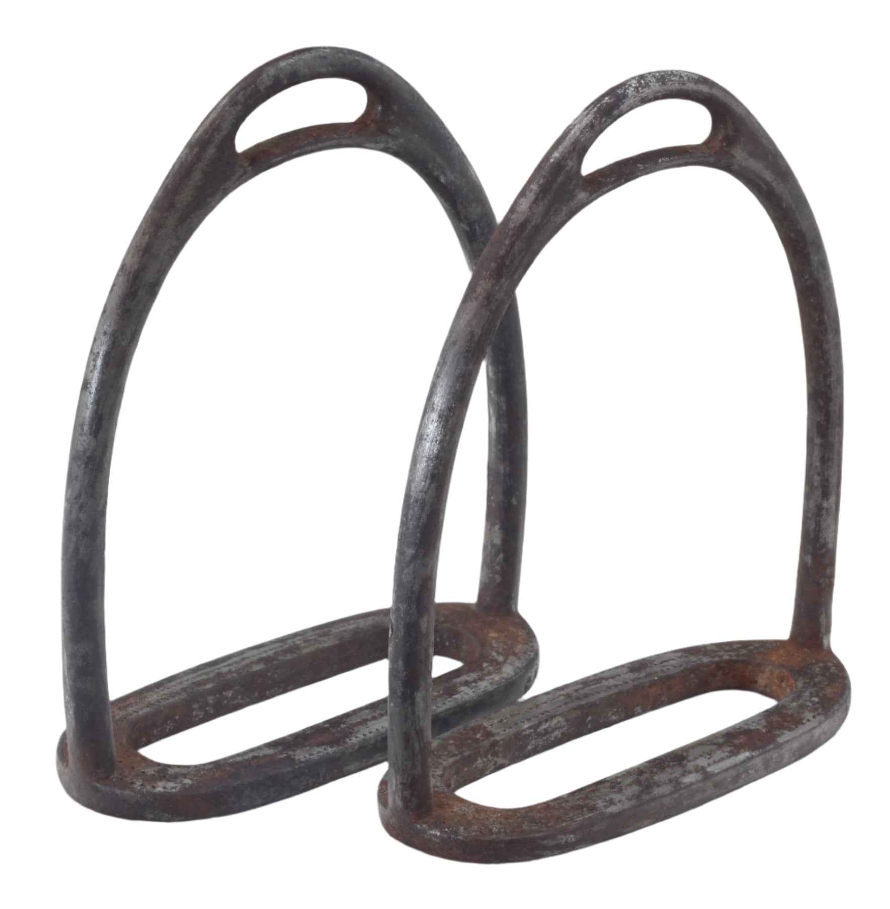 A Pair of Antique Steel Stirrups by Turk