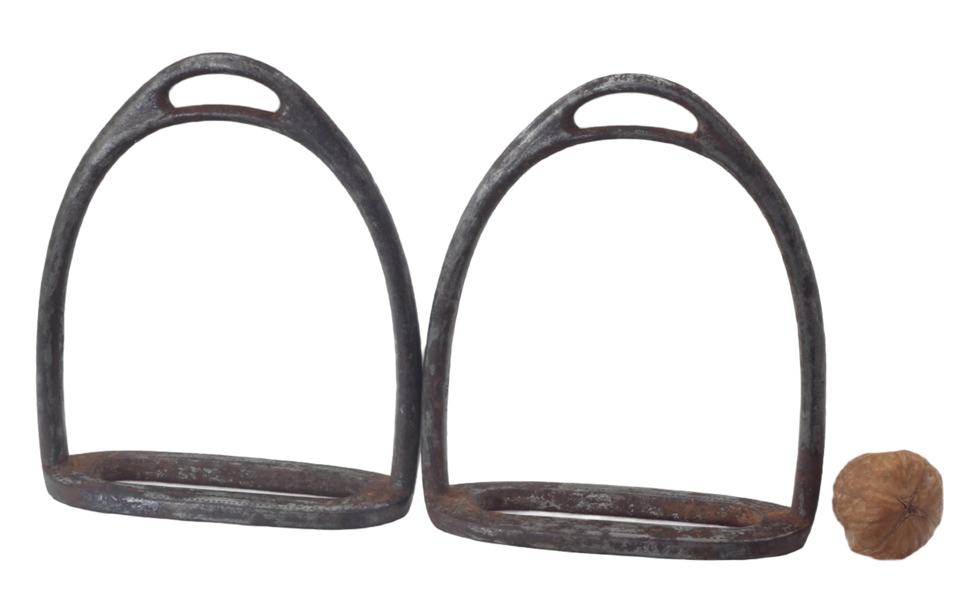 A Pair of Antique Steel Stirrups by Turk