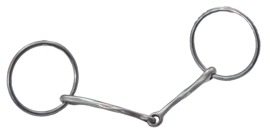 An Eldonian Jointed Loose Ring Snaffle or Overcheck Bit