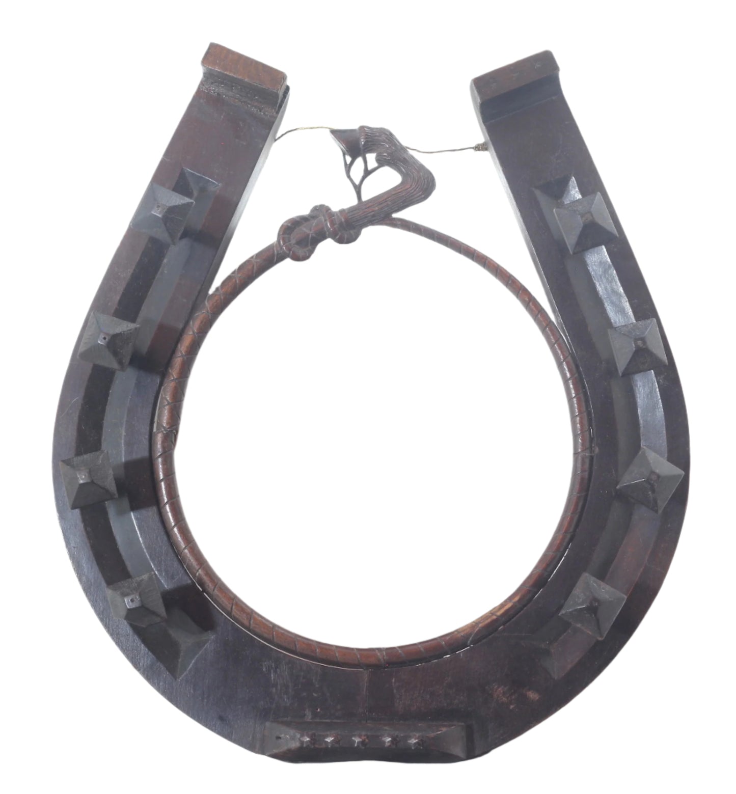 Antique Horseshoe Whip or Coat Rack