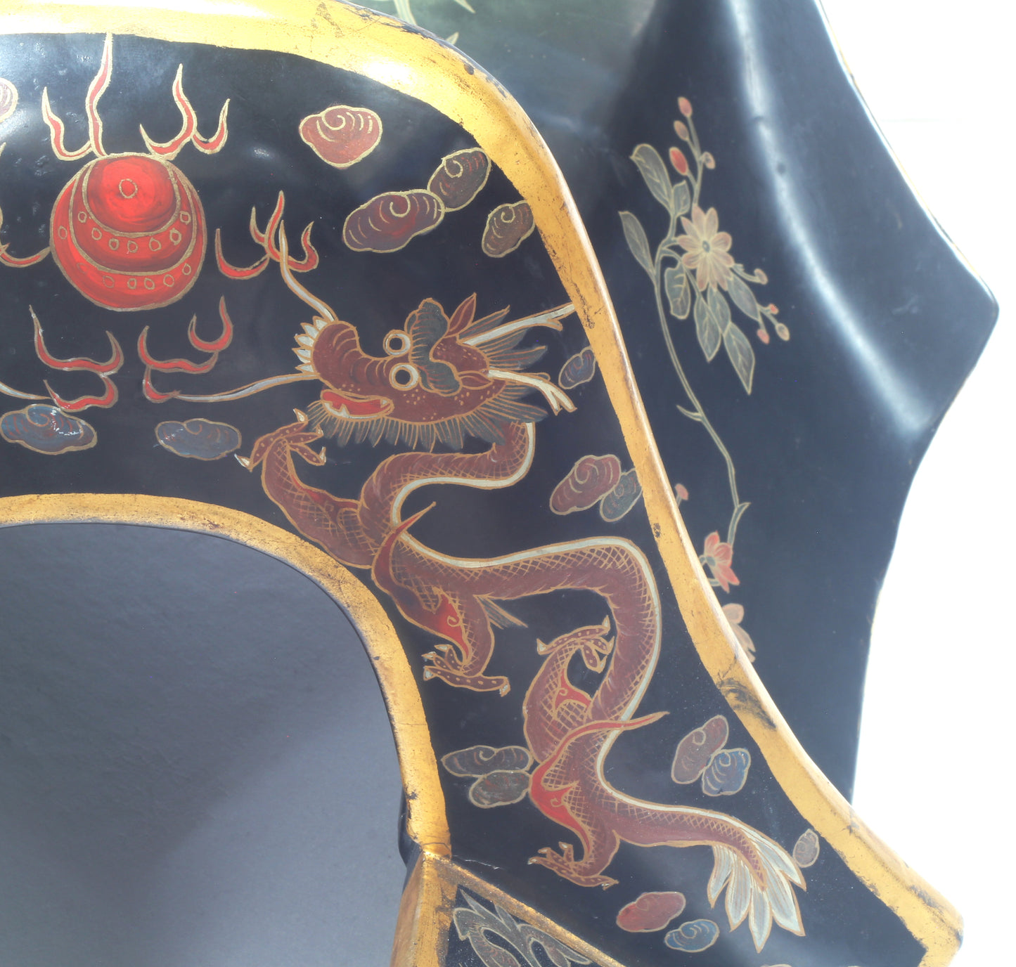 An early 20th Century Chinese lacquered saddle