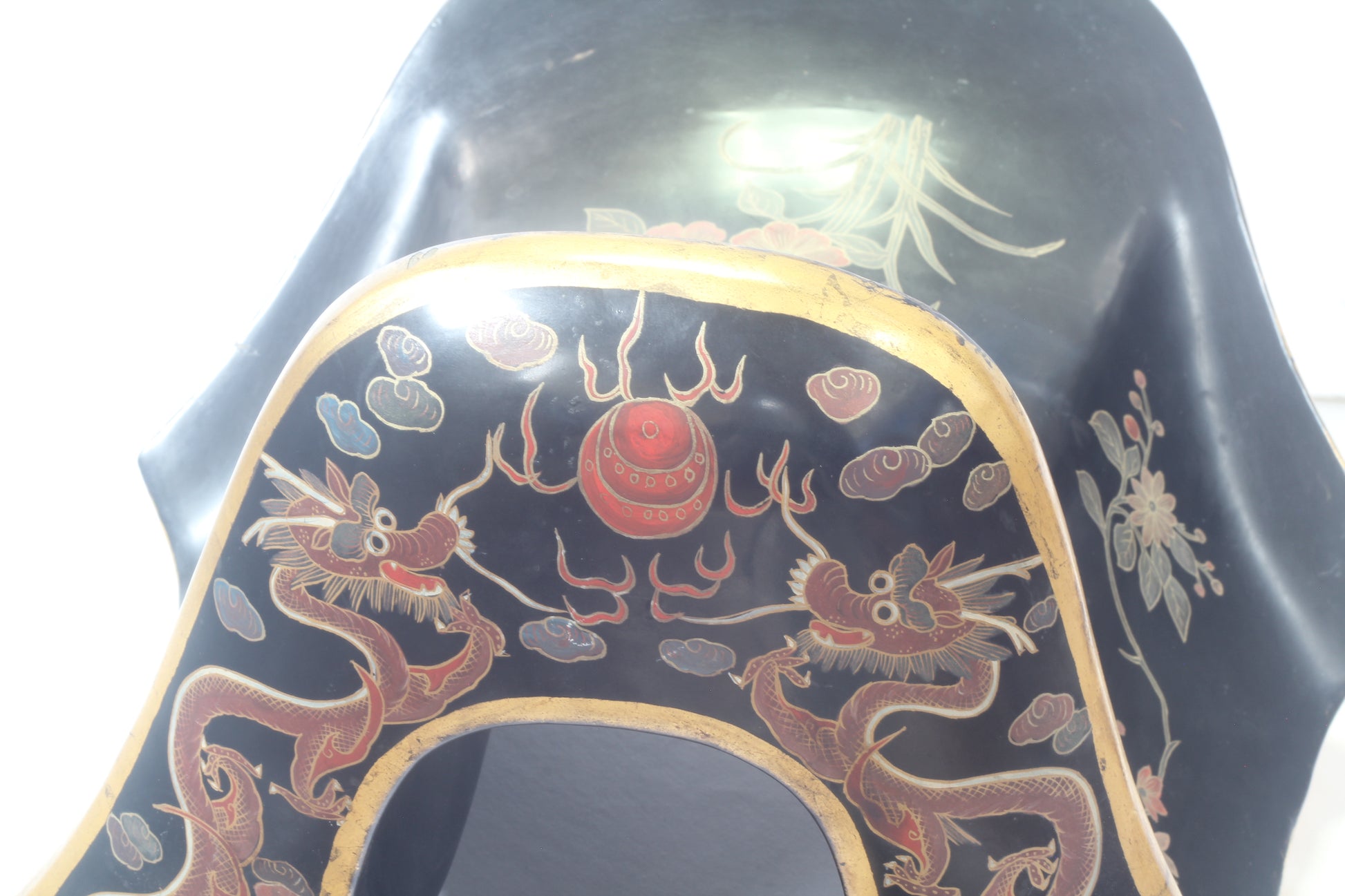 An early 20th Century Chinese lacquered saddle