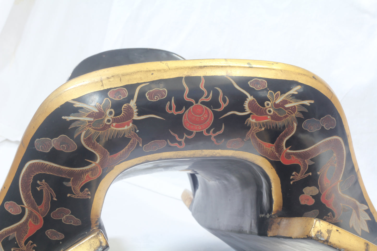 An early 20th Century Chinese lacquered saddle