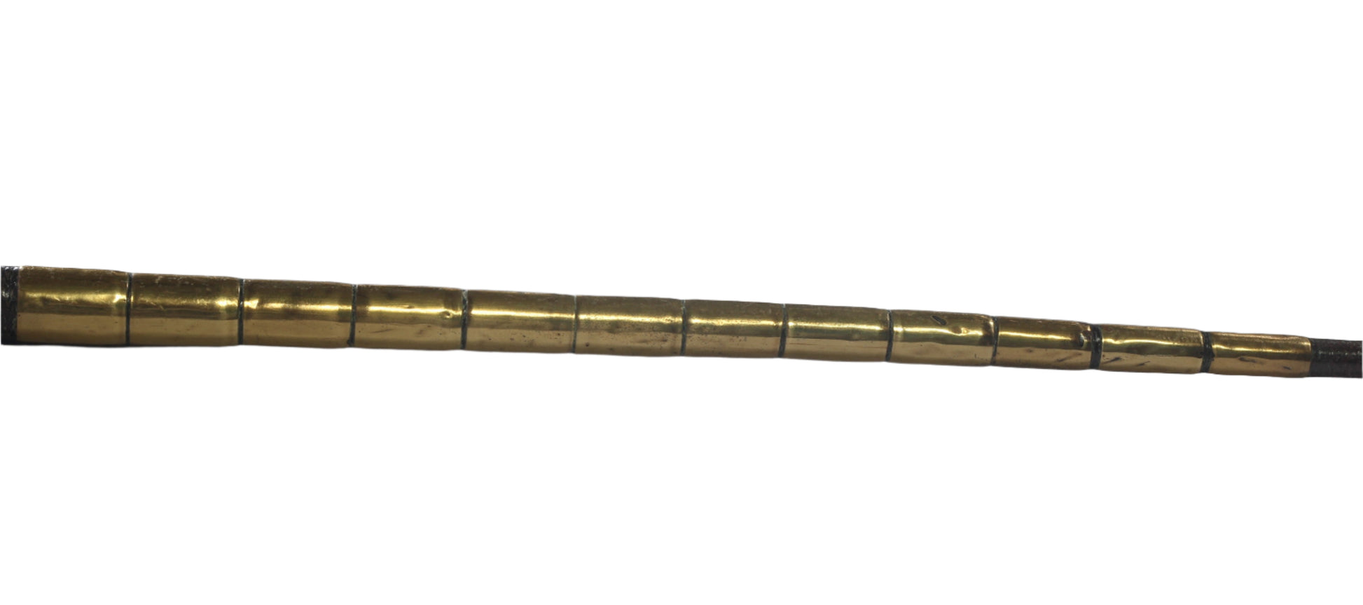 Antique Brass Banded In Hand Whip or Crop