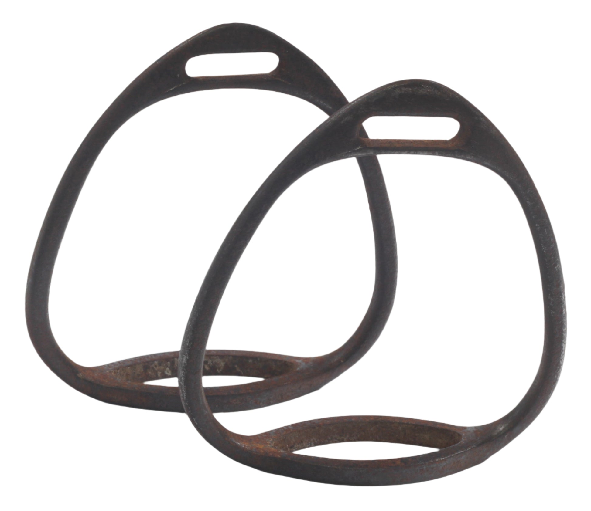A Pair of Antique Steel Racing Stirrups by Pariani of Milan