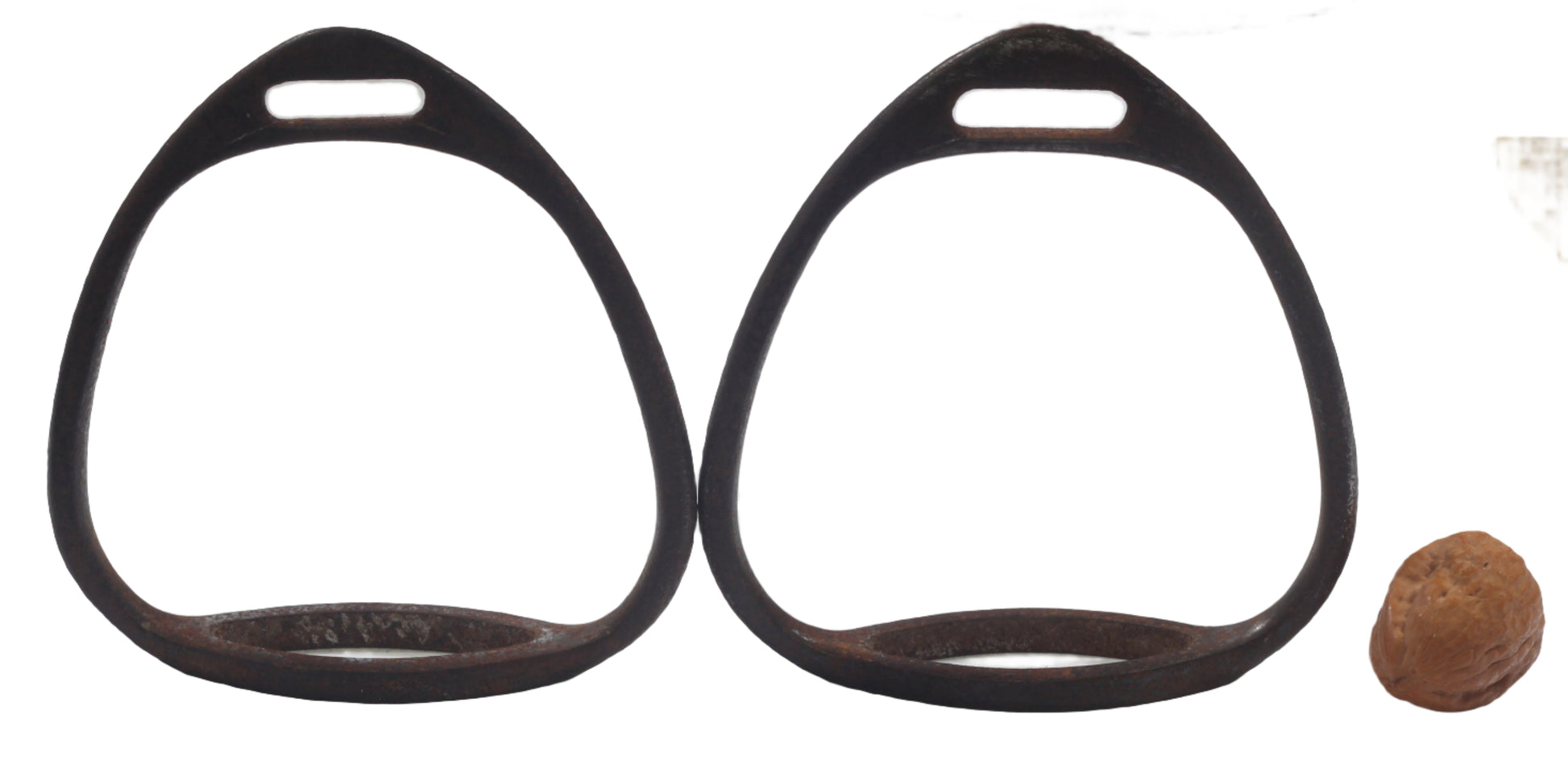 A Pair of Antique Steel Racing Stirrups by Pariani of Milan