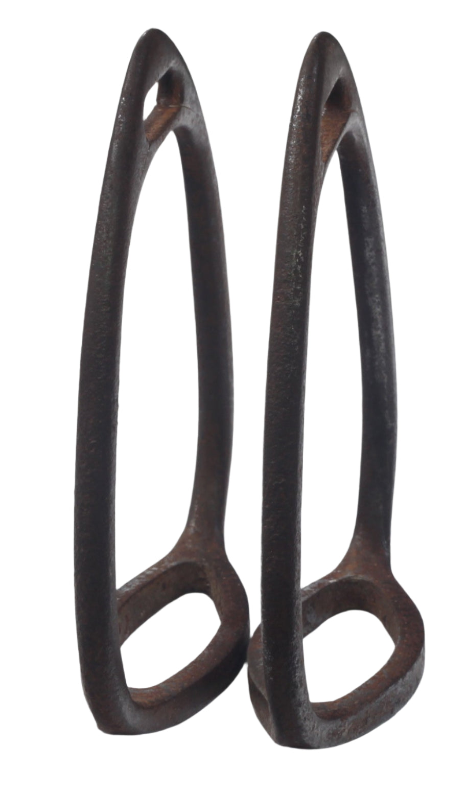 A Pair of Antique Steel Racing Stirrups by Pariani of Milan