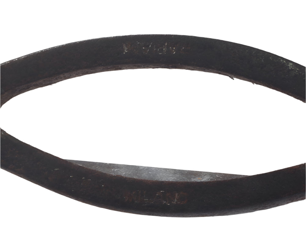 A Pair of Antique Steel Racing Stirrups by Pariani of Milan