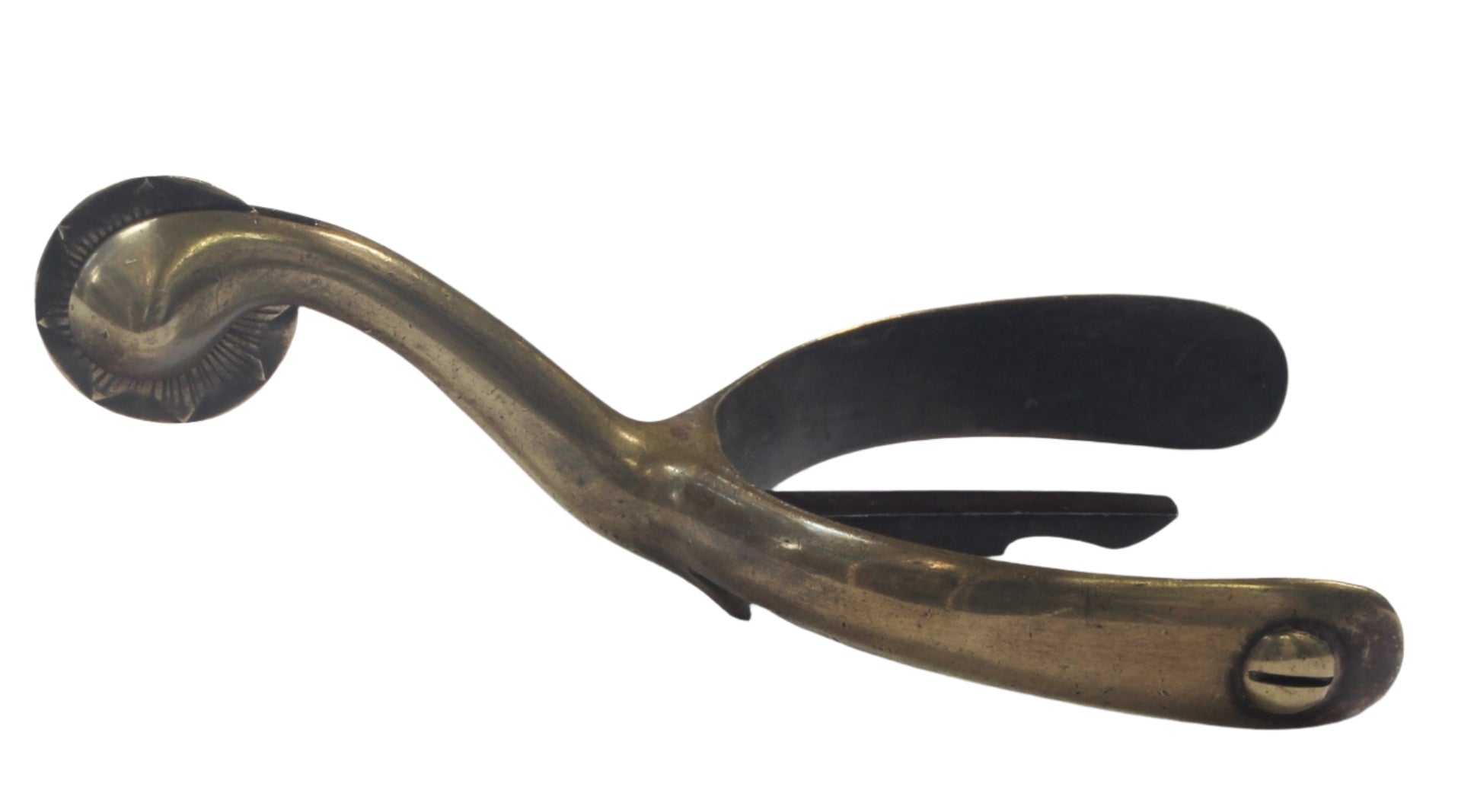 Pair of Antique Brass Swan Necked Mess Dress Box Spurs by Wildsmith