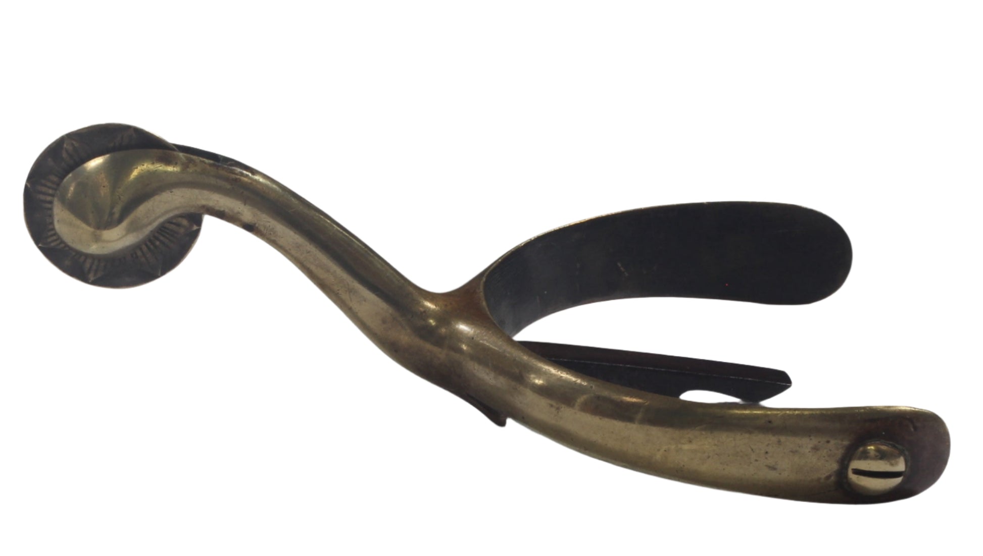 Pair of Antique Brass Swan Necked Mess Dress Box Spurs by Wildsmith
