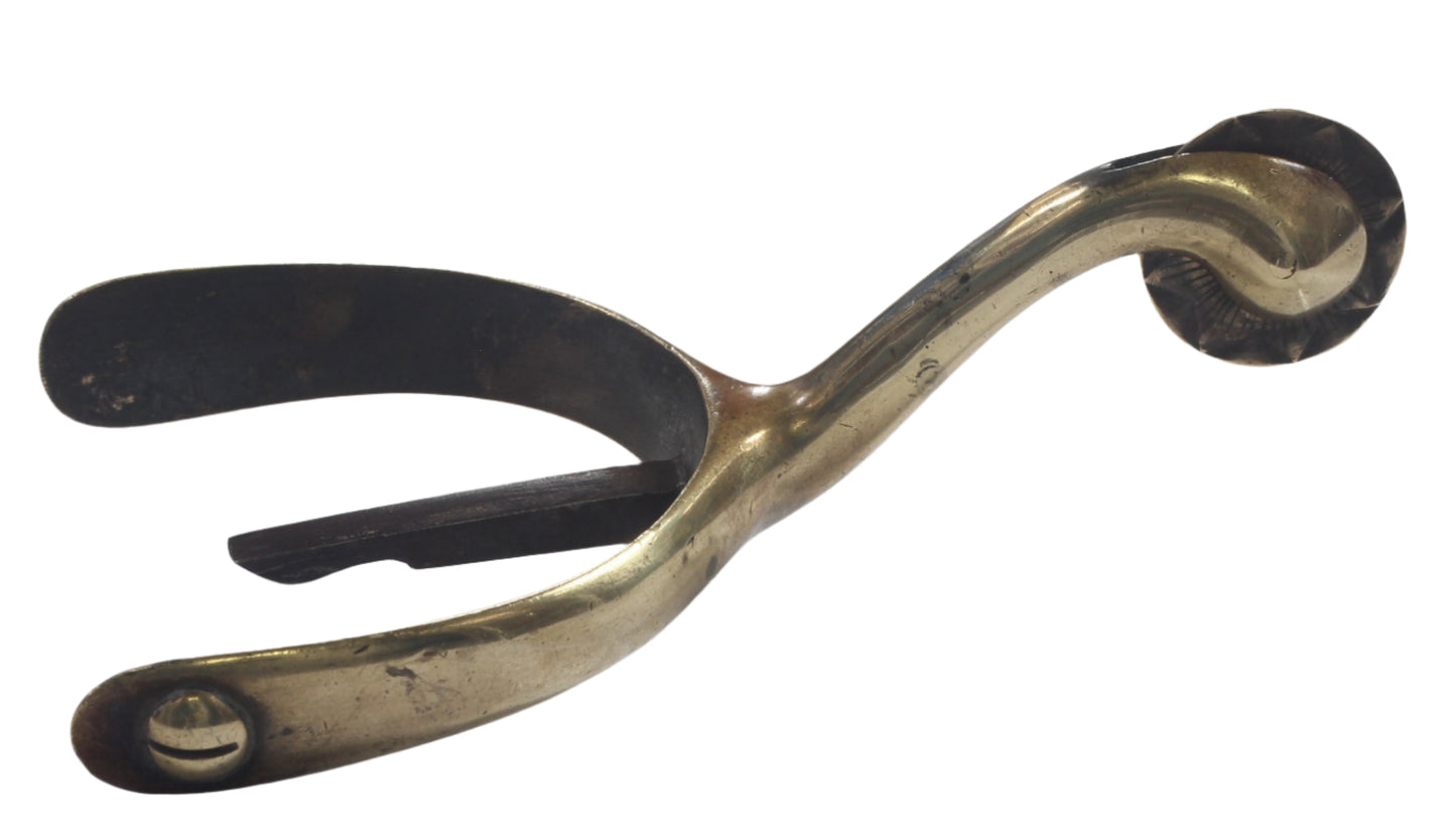 Pair of Antique Brass Swan Necked Mess Dress Box Spurs by Wildsmith