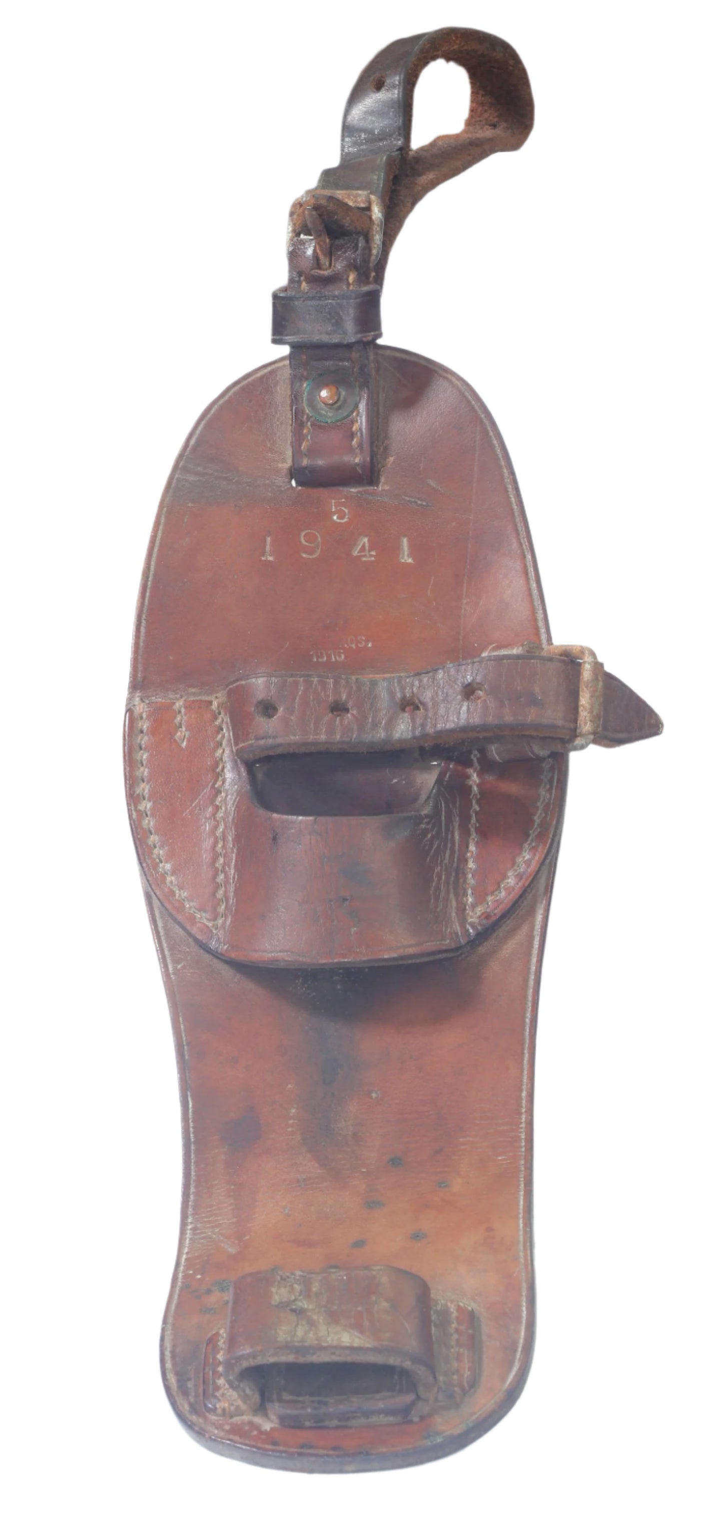 A 1916 Long Leather Cavalry Sword Frog