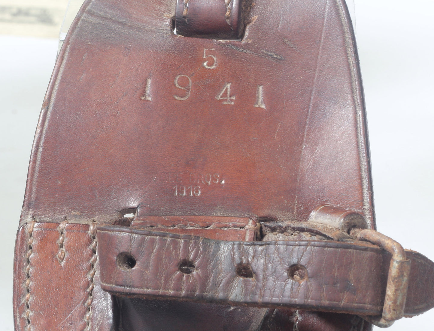 A 1916 Long Leather Cavalry Sword Frog