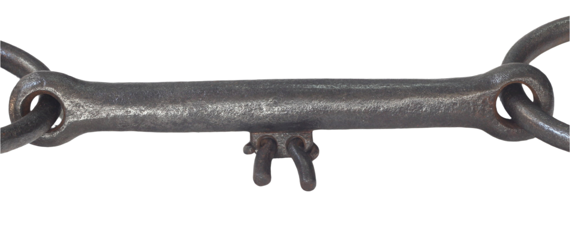 An Antique Breaking or Mouthing Straight Mouth Snaffle Bit