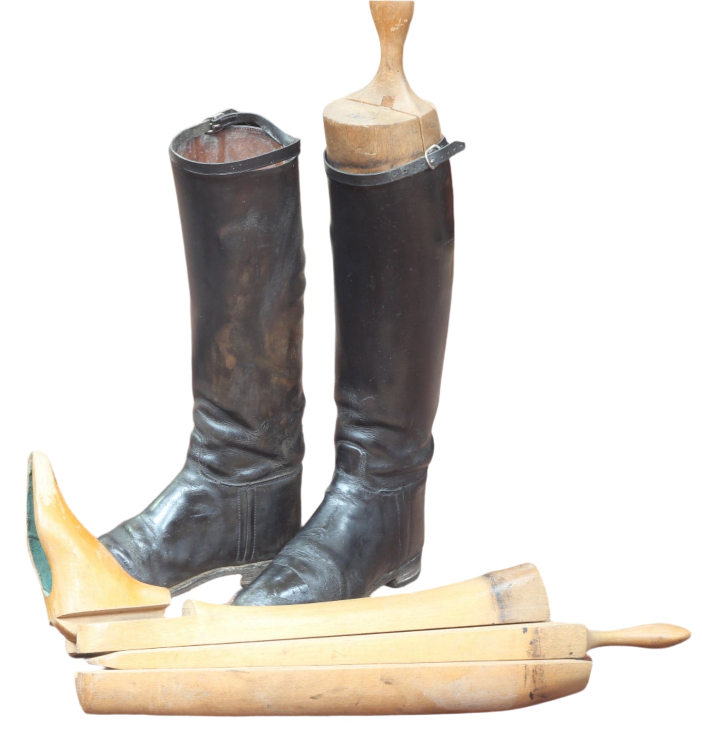 Vintage Ladies Leather Riding Boots and Trees