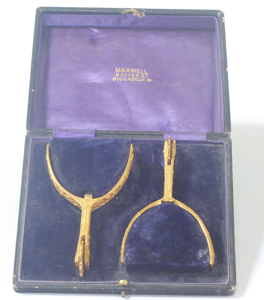 Pair of Cased Officer's Dress Spurs by Maxwell 