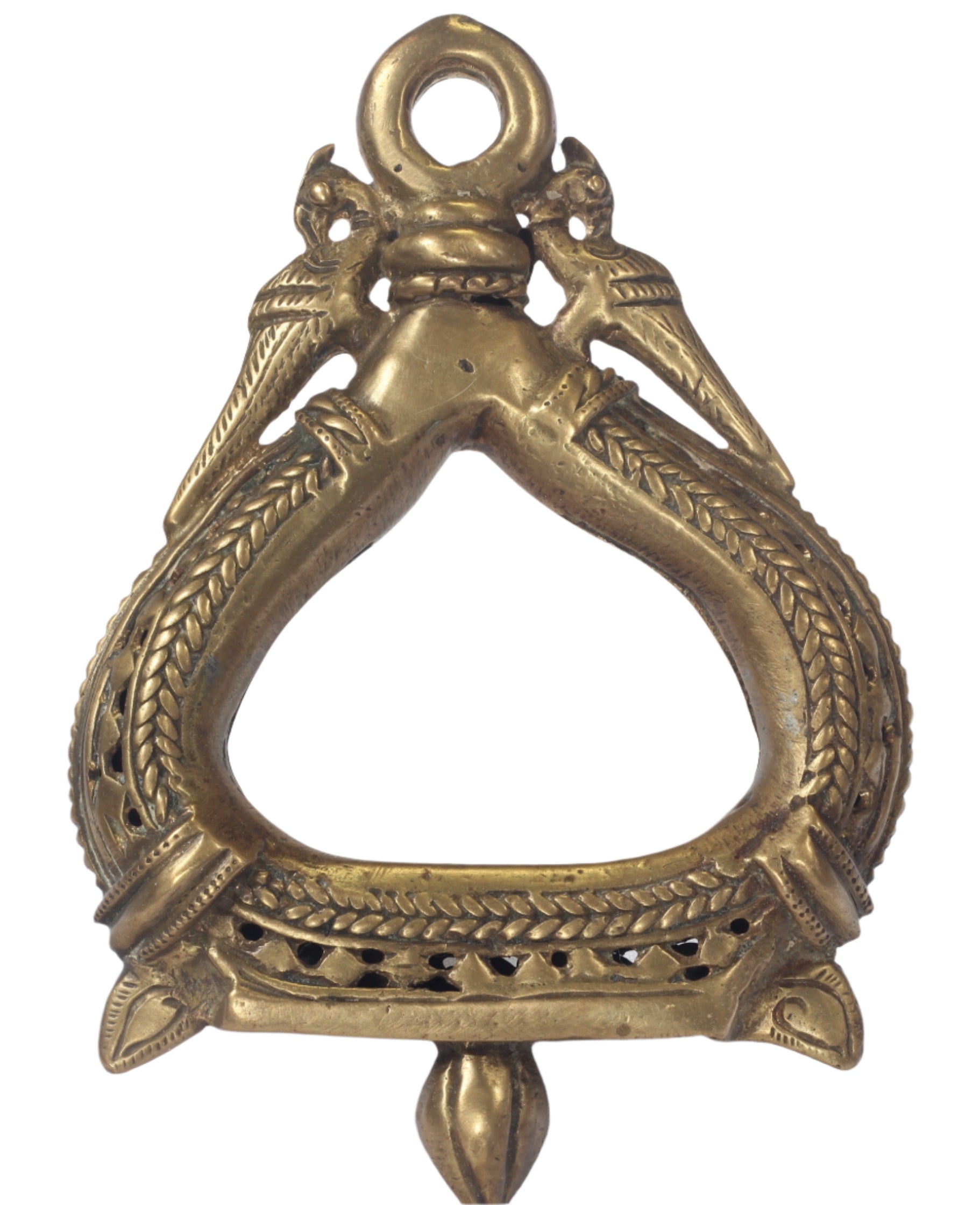 Antique Indian Brass Peacock Stirrup