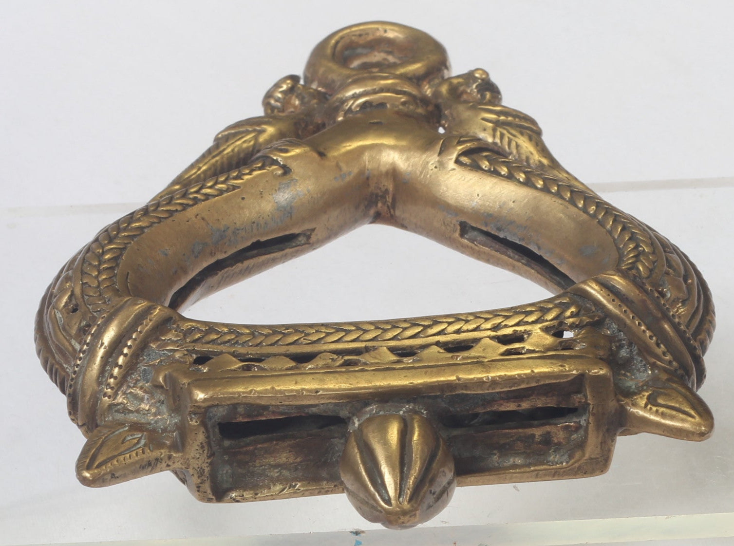 Antique Indian Brass Peacock Stirrup