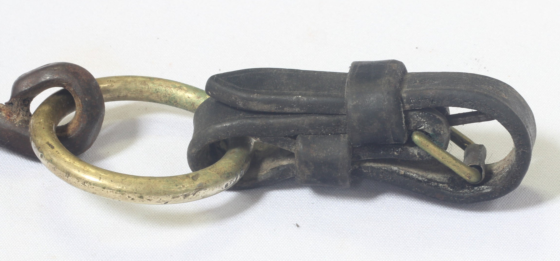 An Antique Hand Forged Brass & Steel Watering Dray Bit