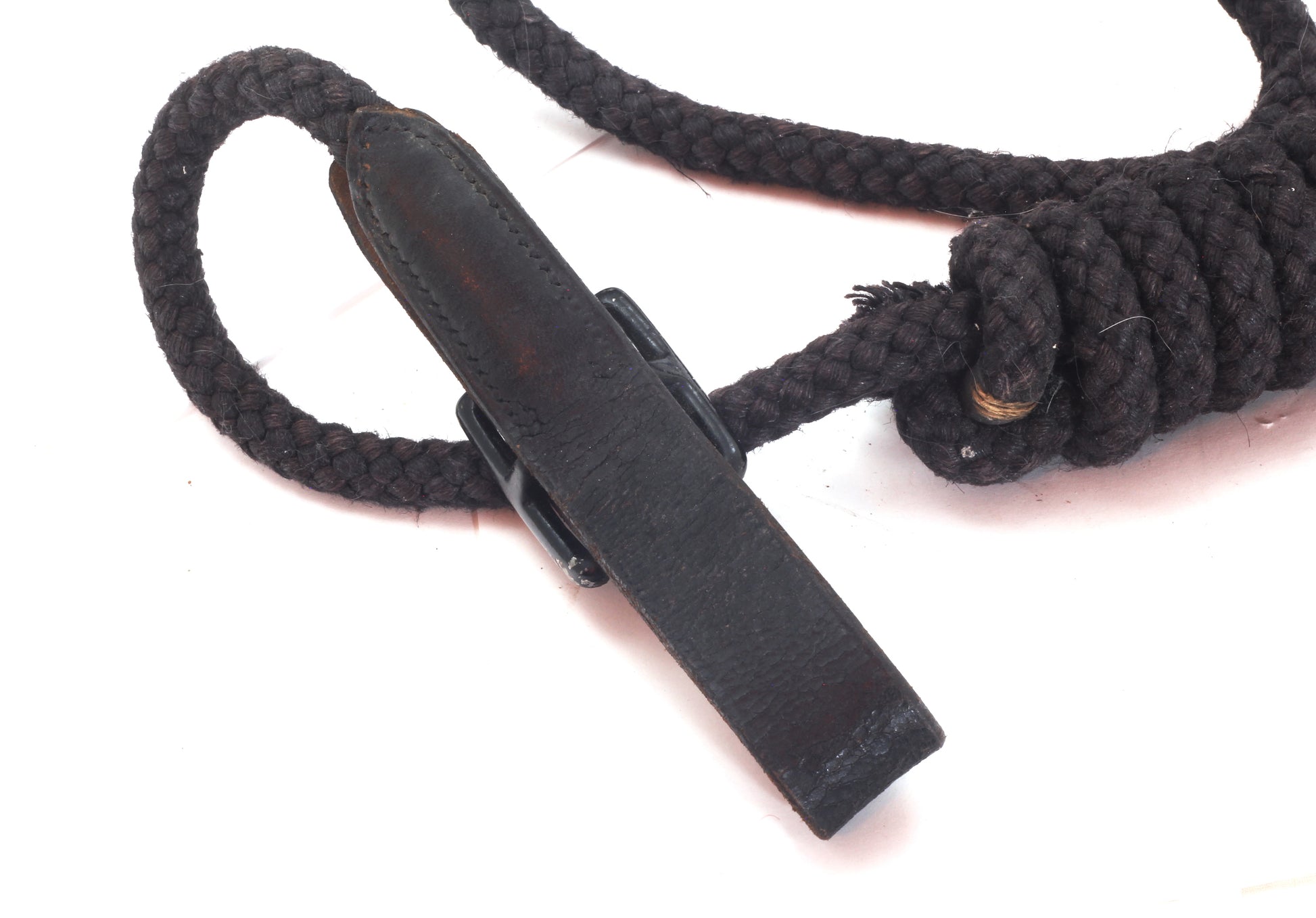 A Black Neck Rope for a Military Horse