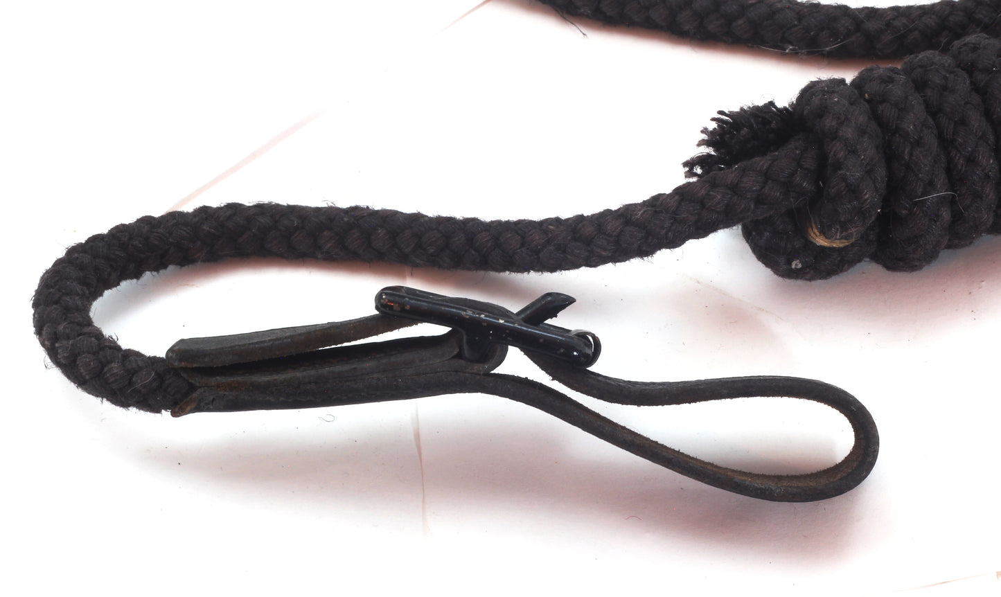A Black Neck Rope for a Military Horse