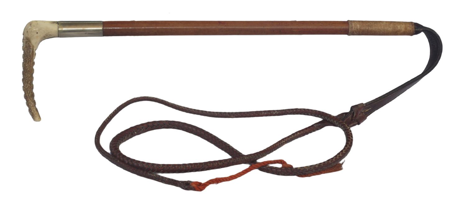 Vintage Ladies / Youth's Malacca Hunting Whip with Thong