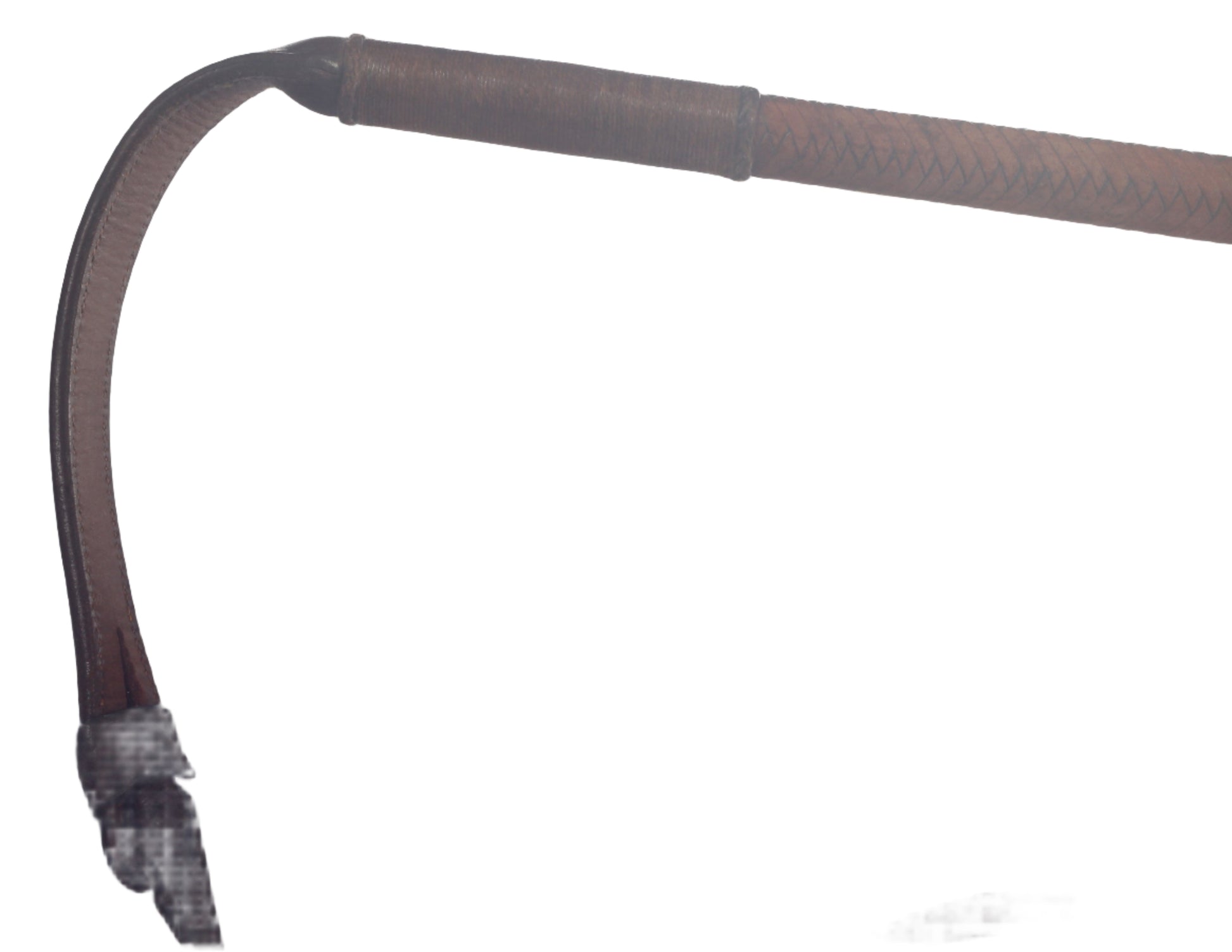 Vintage Ladies' or Youth's Leather Hunting Whip with Thong