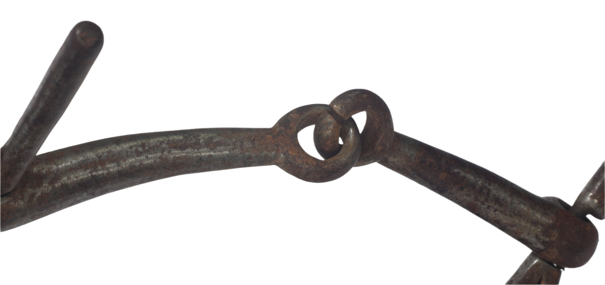 An Antique Steel Full Cheek Snaffle Bit