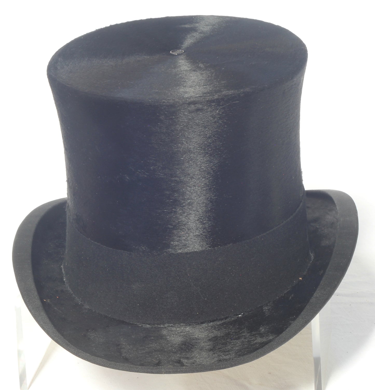 Vintage Silk Top Hat Size 6⅞ in Leather Case