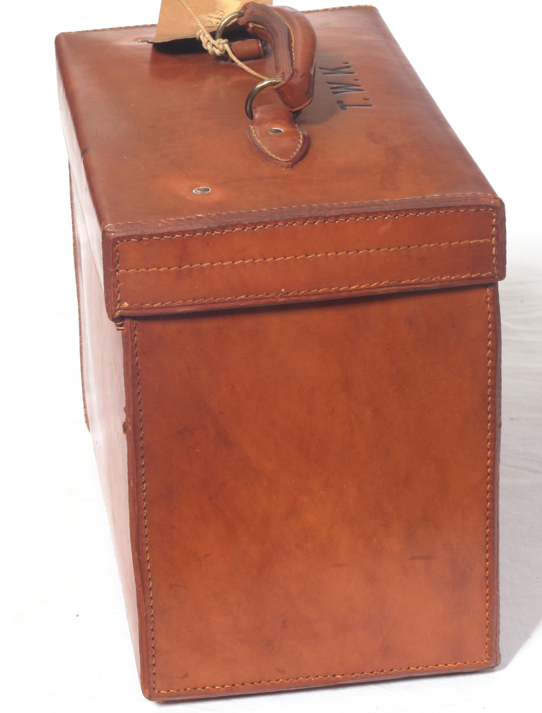 Vintage Silk Top Hat Size 6⅞ in Leather Case