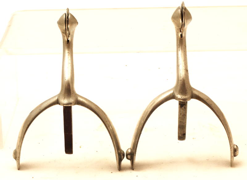 Pair of Swan Necked Box Spurs