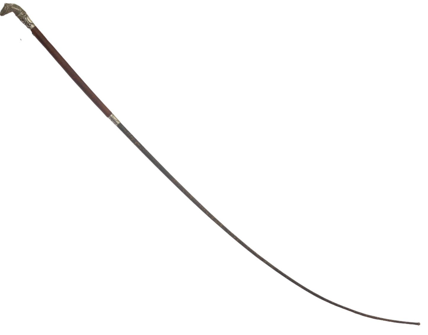 Victorian Ladies Sidesaddle Riding Whip or Crop with Horse Head Cap
