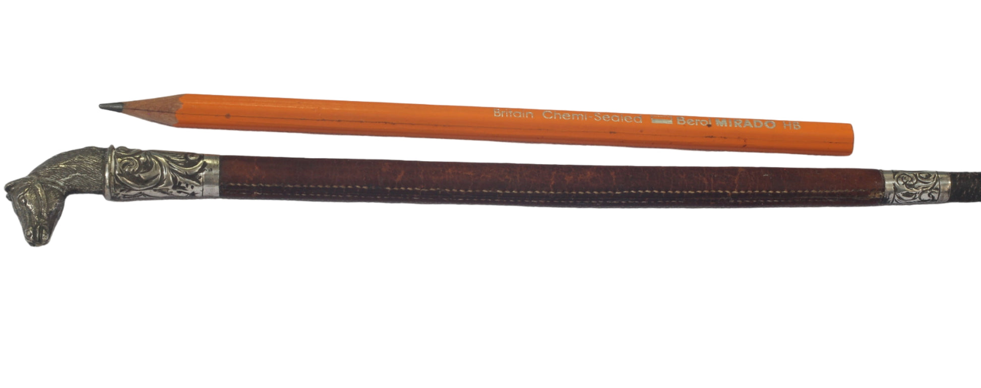 Victorian Ladies Sidesaddle Riding Whip or Crop with Horse Head Cap
