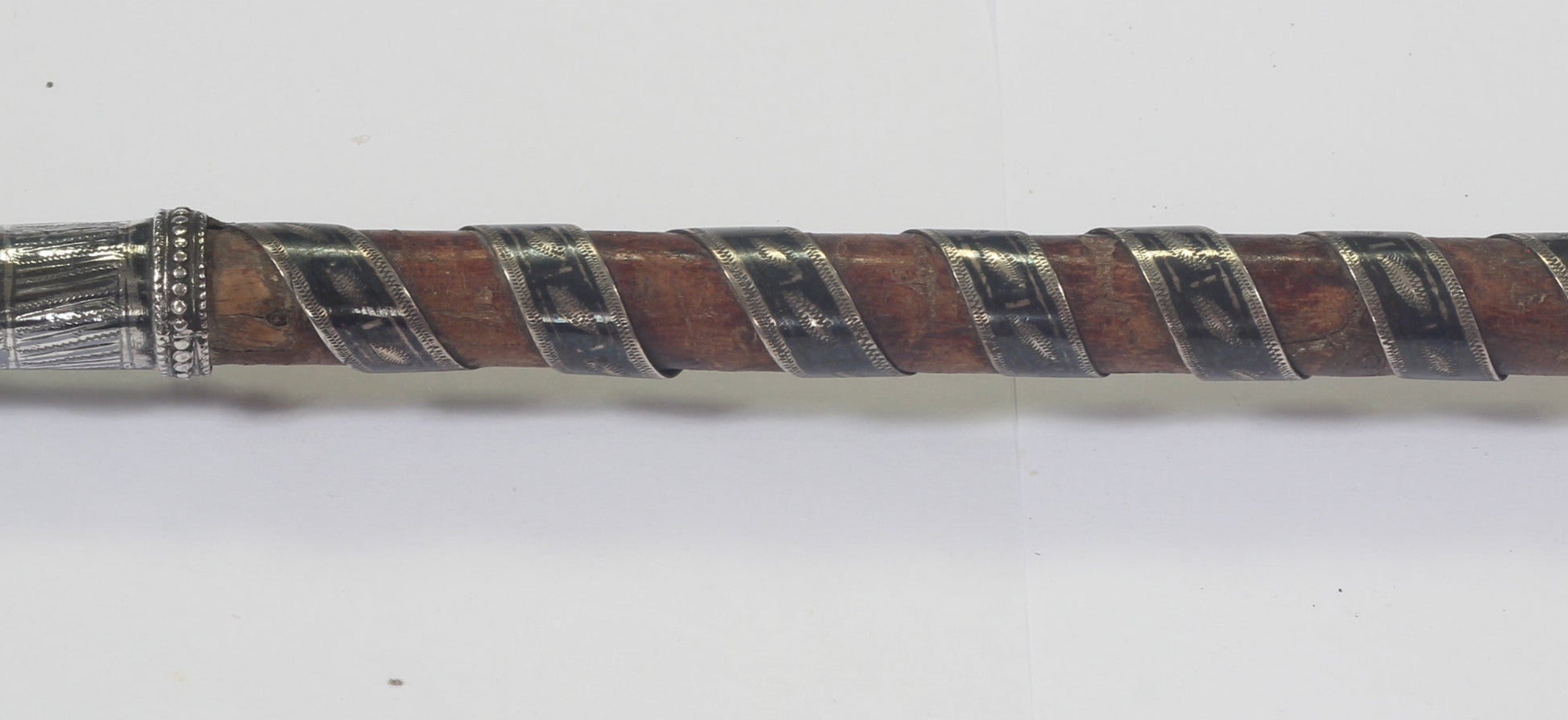 Silver & Niello Caucasian Riding Whip or Crop