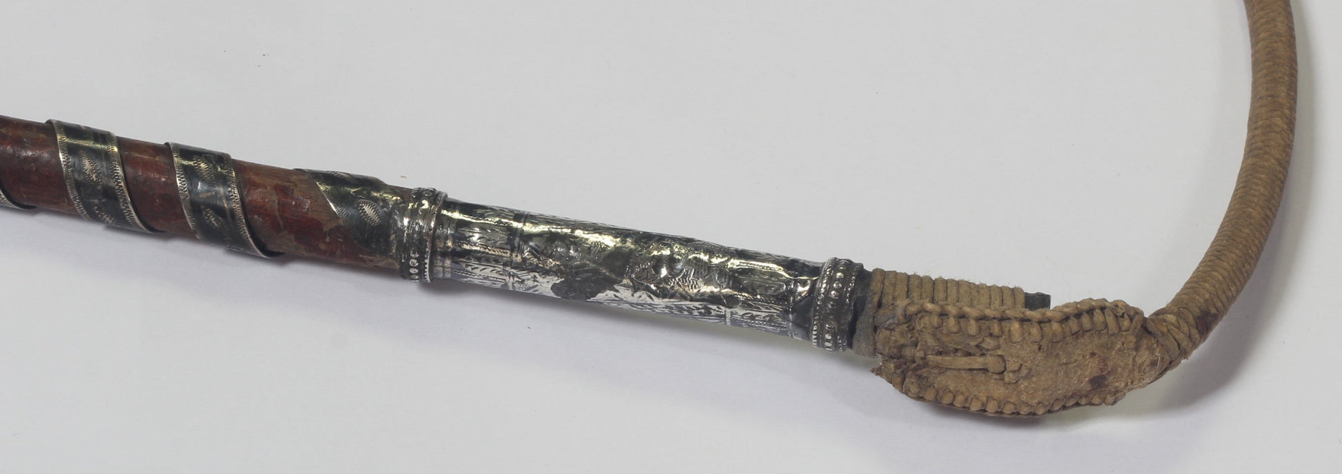 Silver & Niello Caucasian Riding Whip or Crop