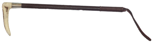 1985 Silver Mounted Swaine & Adeney Leather Hunting Whip or Crop